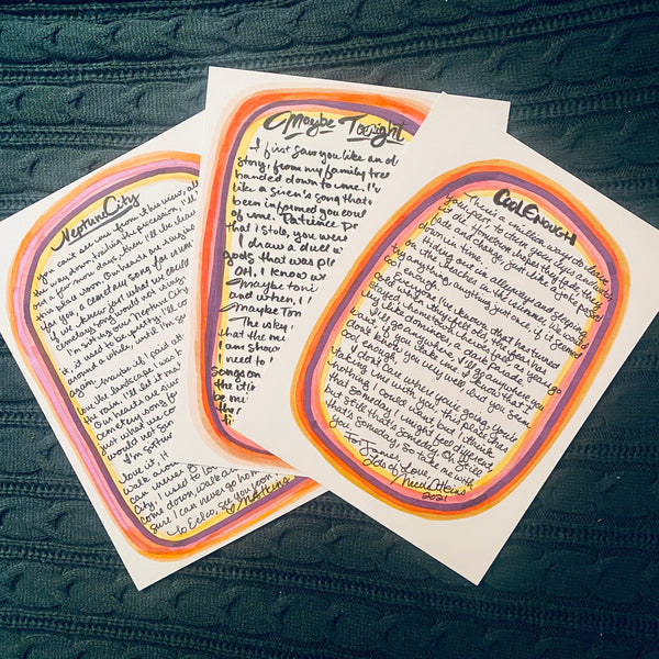 Handwritten Lyrics