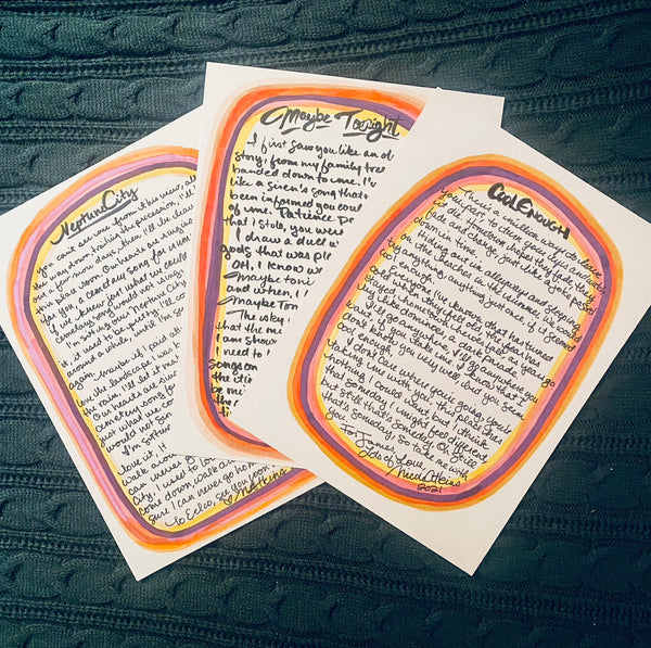 Handwritten Lyrics