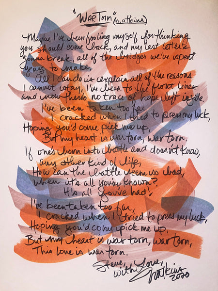 Handwritten Lyrics